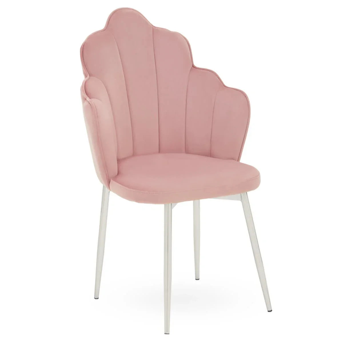 Luxe Pink Velvet Dining Chair