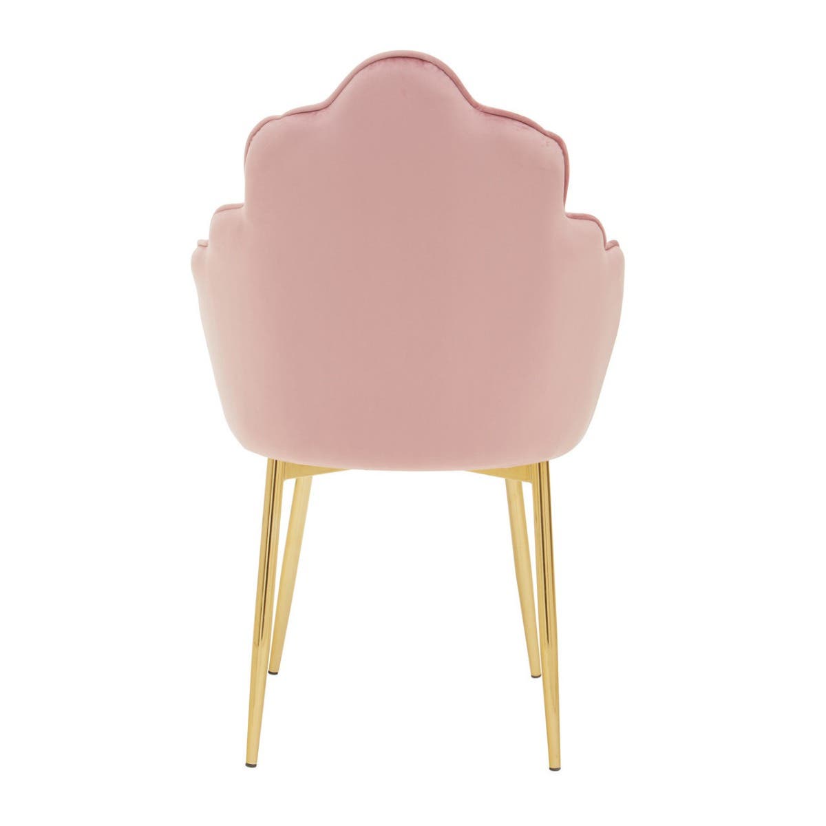 Blush Velvet Scalloped Dining Chair