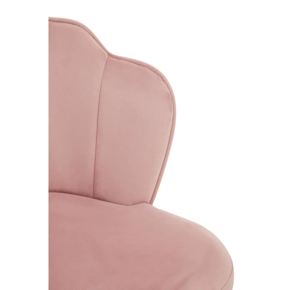 Blush Velvet Scalloped Dining Chair