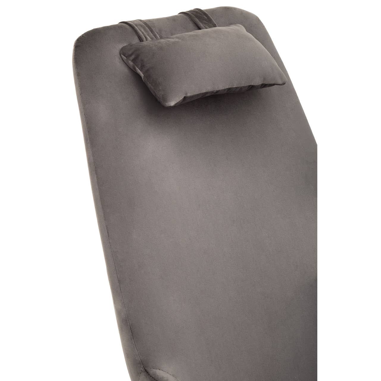 Plush Grey Velvet Rocker