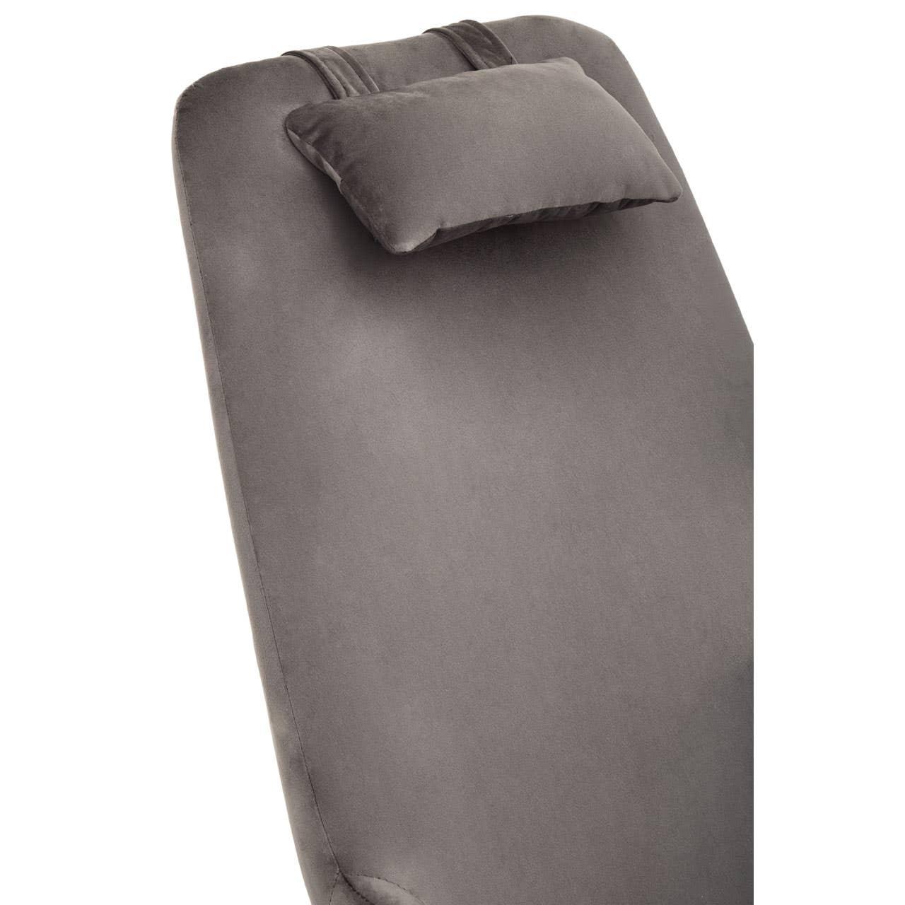 Plush Grey Velvet Rocker