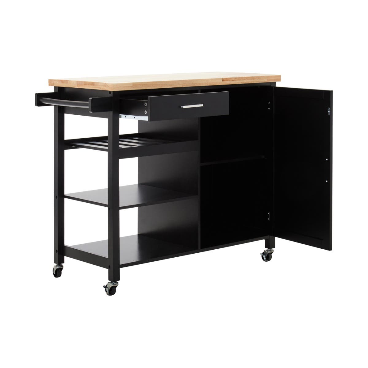 Modern Black Kitchen Cart