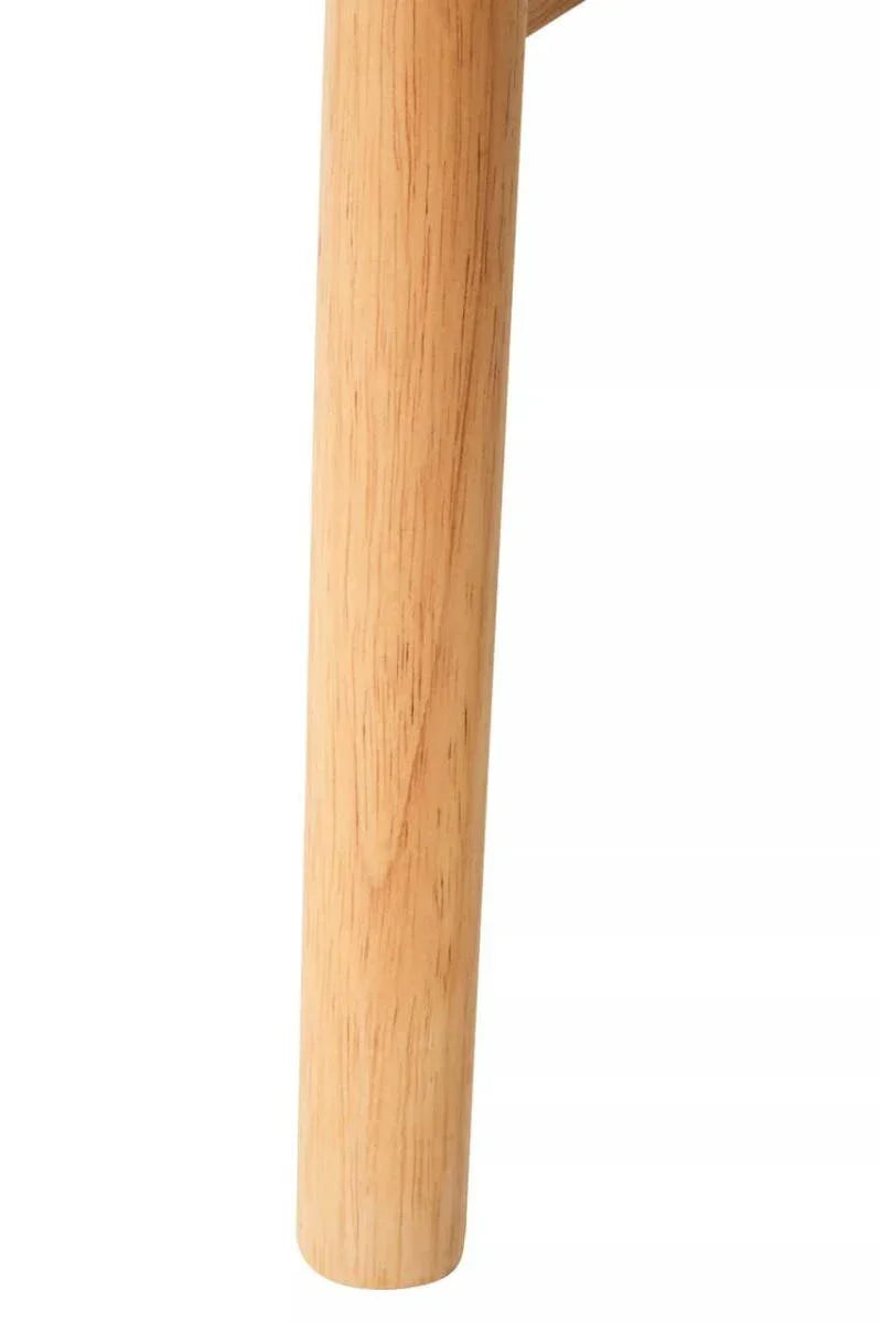 Light oak wooden furniture leg with visible grain and rounded finish