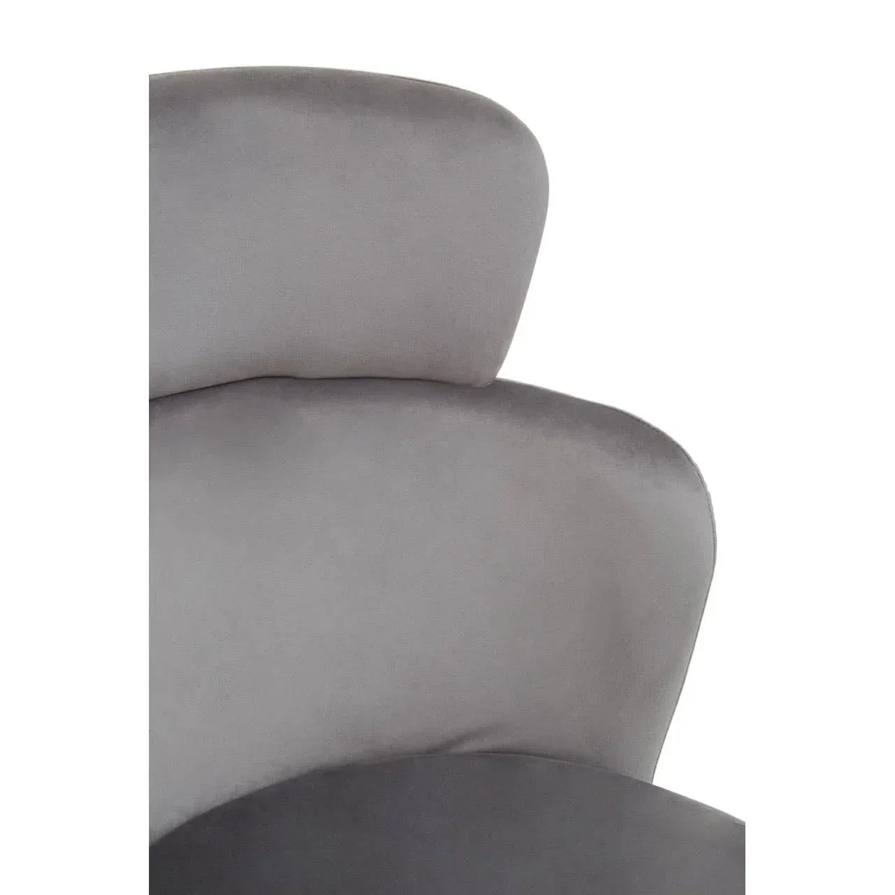 Close view of grey fabric sofa headrest and backrest cushion
