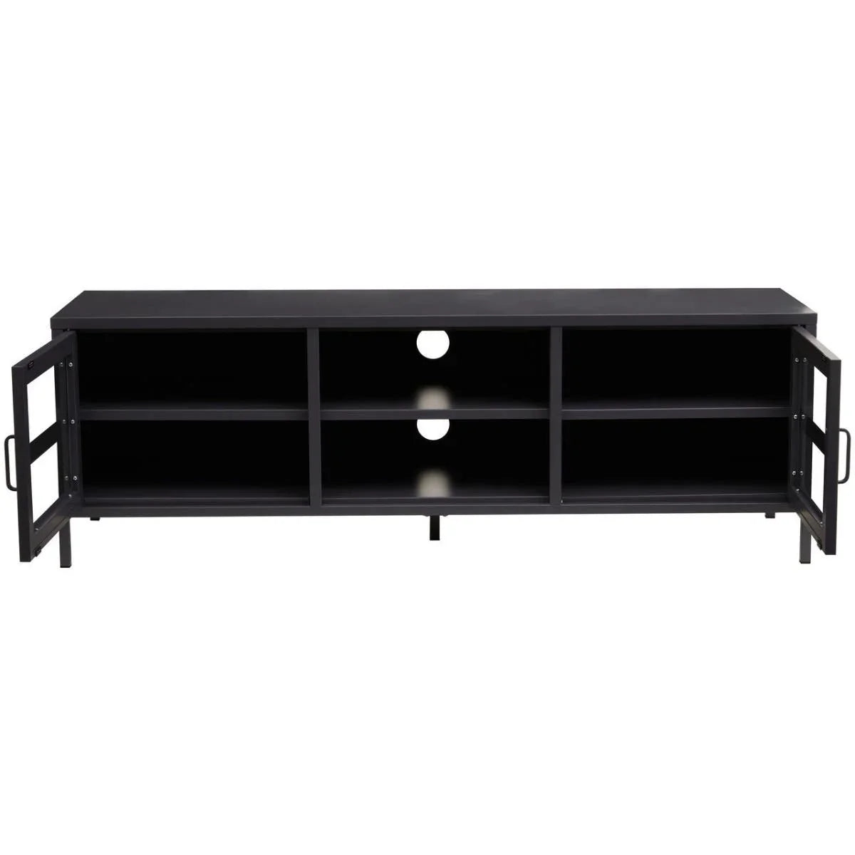 Modern Black Metal Media Console