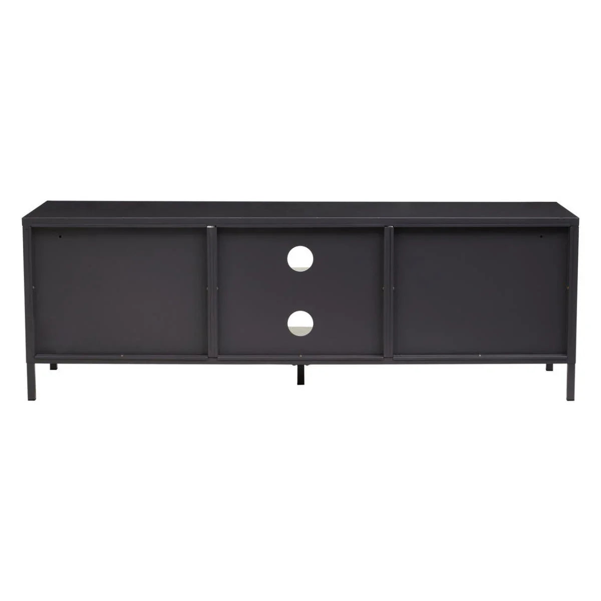 Modern Black Metal Media Console