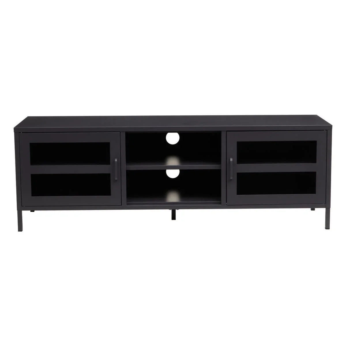 Modern Black Metal Media Console