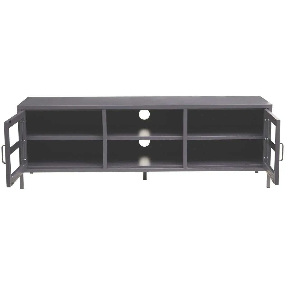Sleek Metal Media Storage Unit