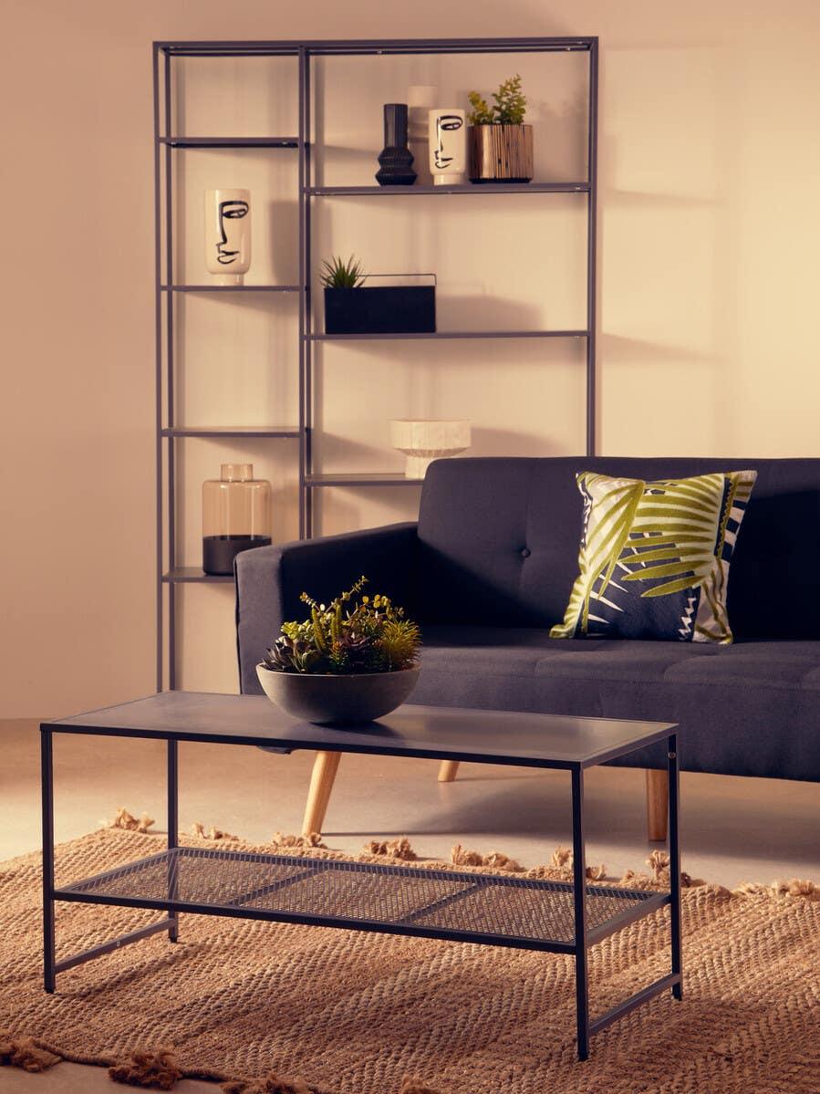 Grey Metal Coffee Table