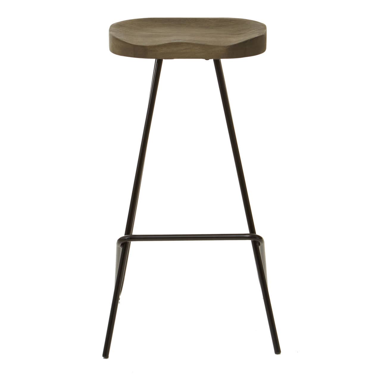 Industrial Metal Frame Bar Stool