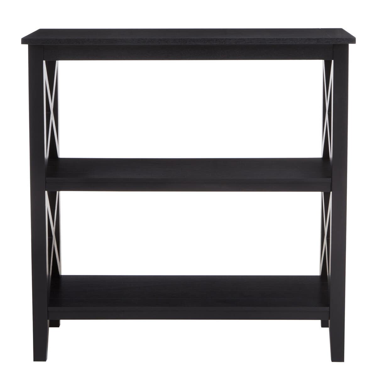 Black Wood X-Frame Bookcase