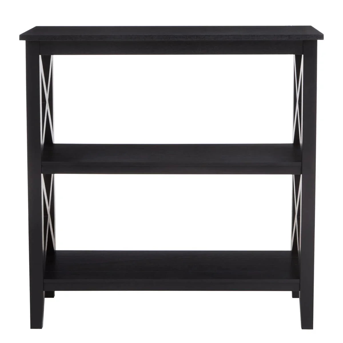 Black Wood X-Frame Bookcase
