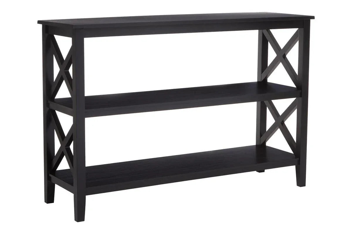 Black Wood X-Frame Bookcase