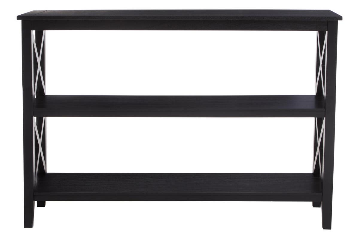 Black Wood X-Frame Bookcase