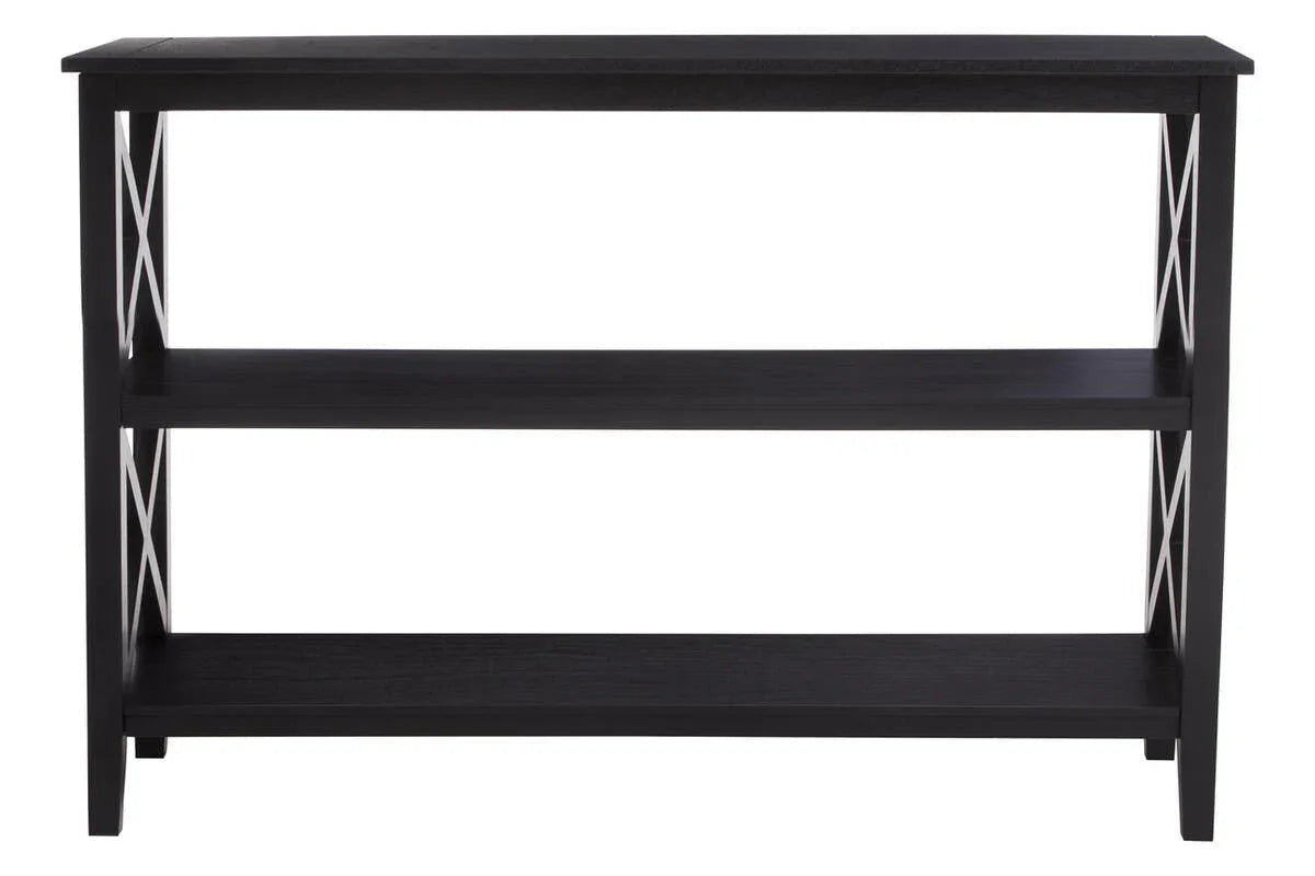 Black Wood X-Frame Bookcase