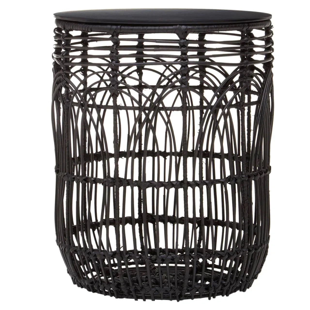Rattan Round Stool Table