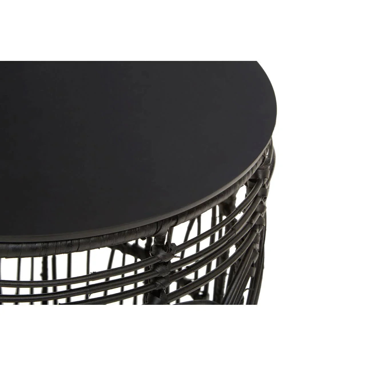 Rattan Round Stool Table