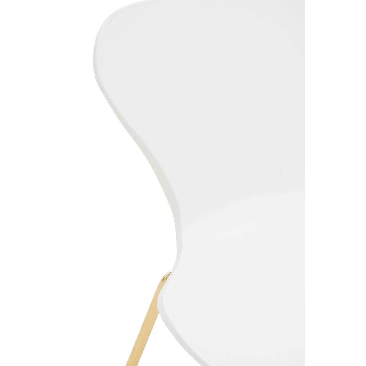 Modern White and Gold Chair