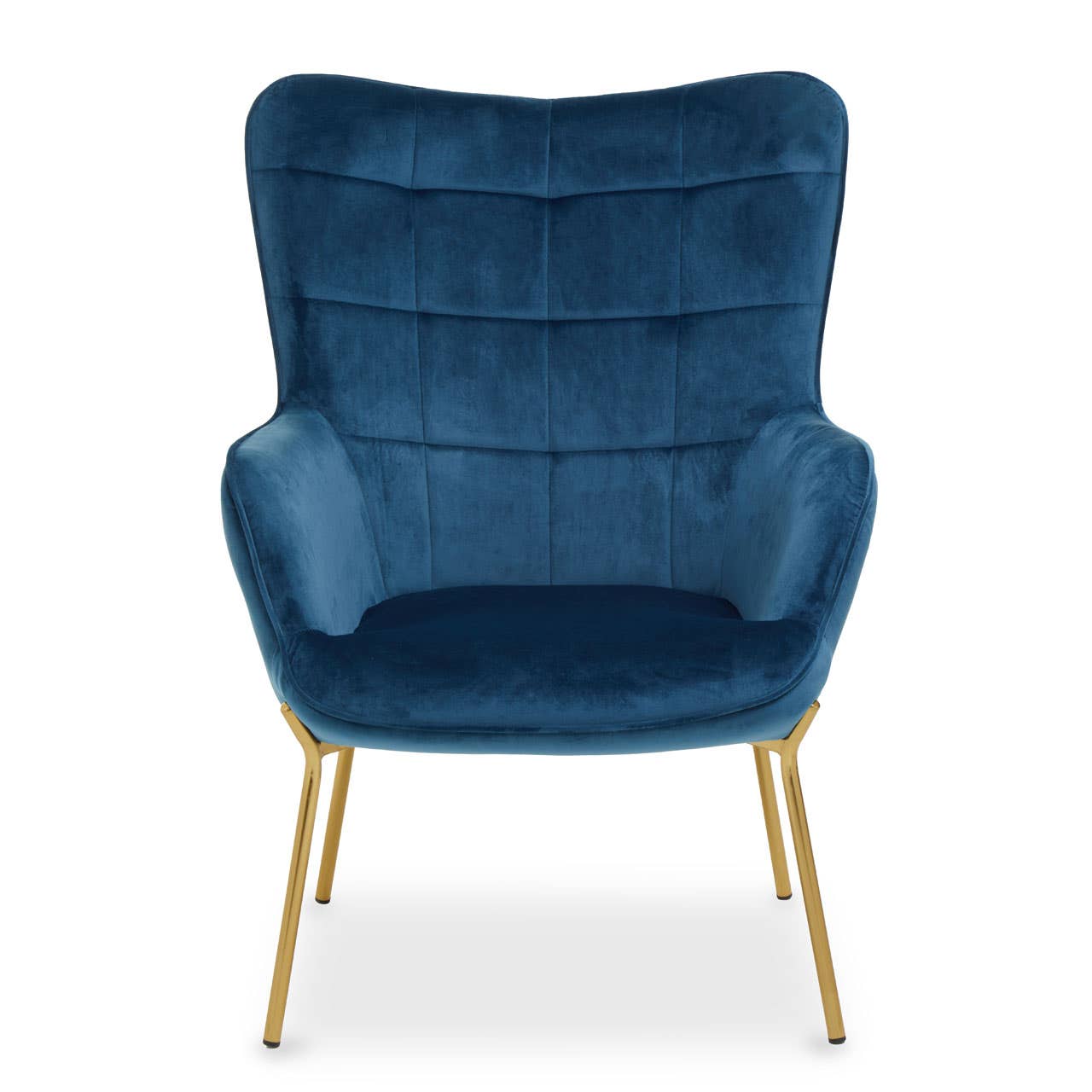 Luxe Blue Velvet Accent Chair