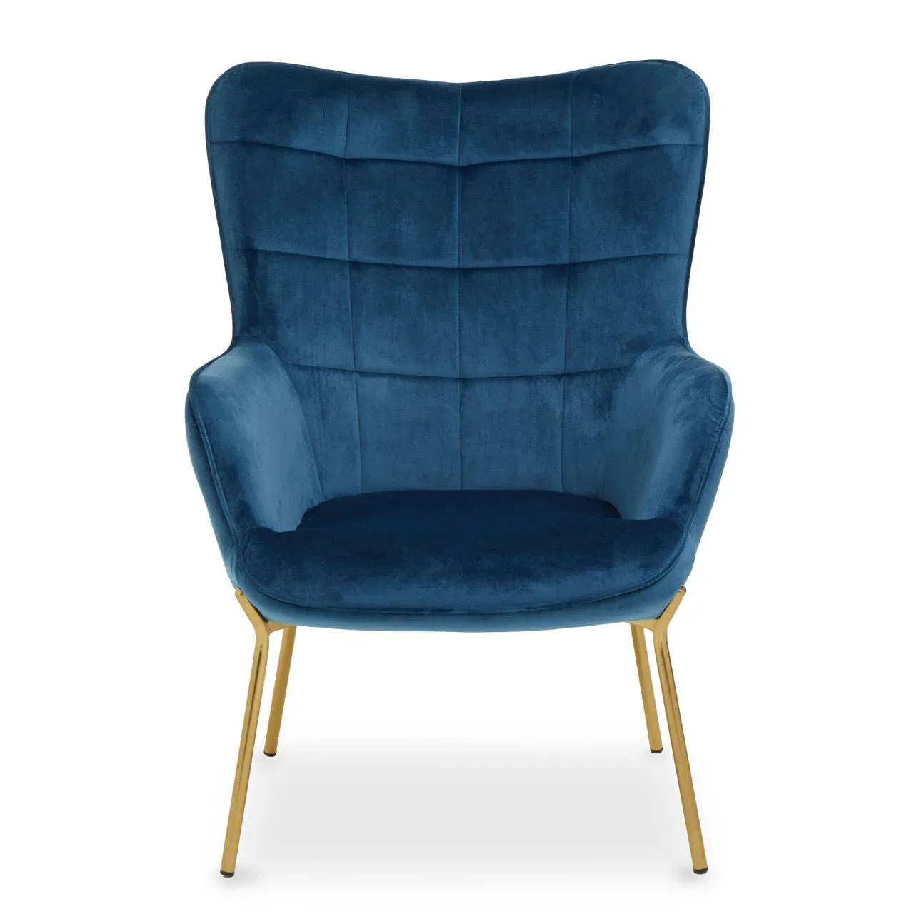Luxe Blue Velvet Accent Chair