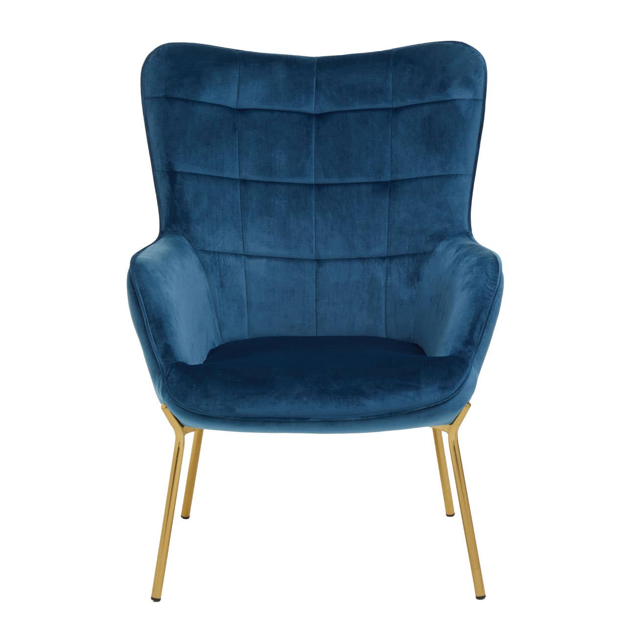 Luxe Blue Velvet Accent Chair