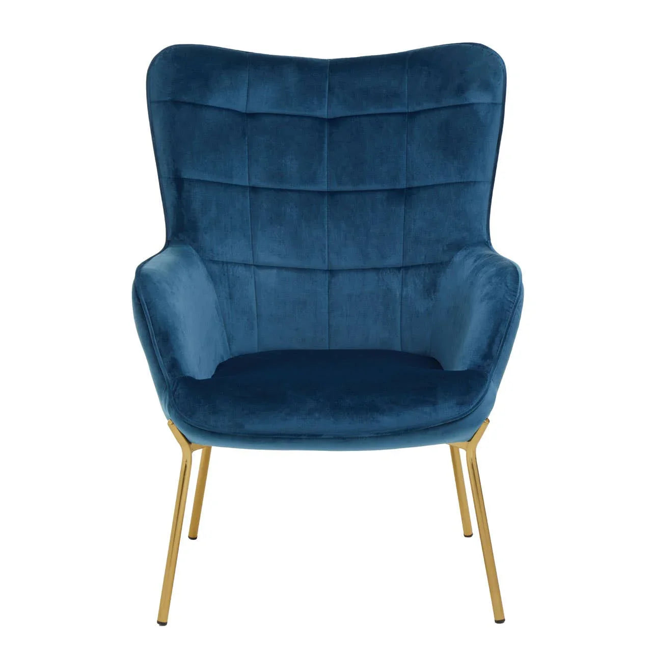 Luxe Blue Velvet Accent Chair