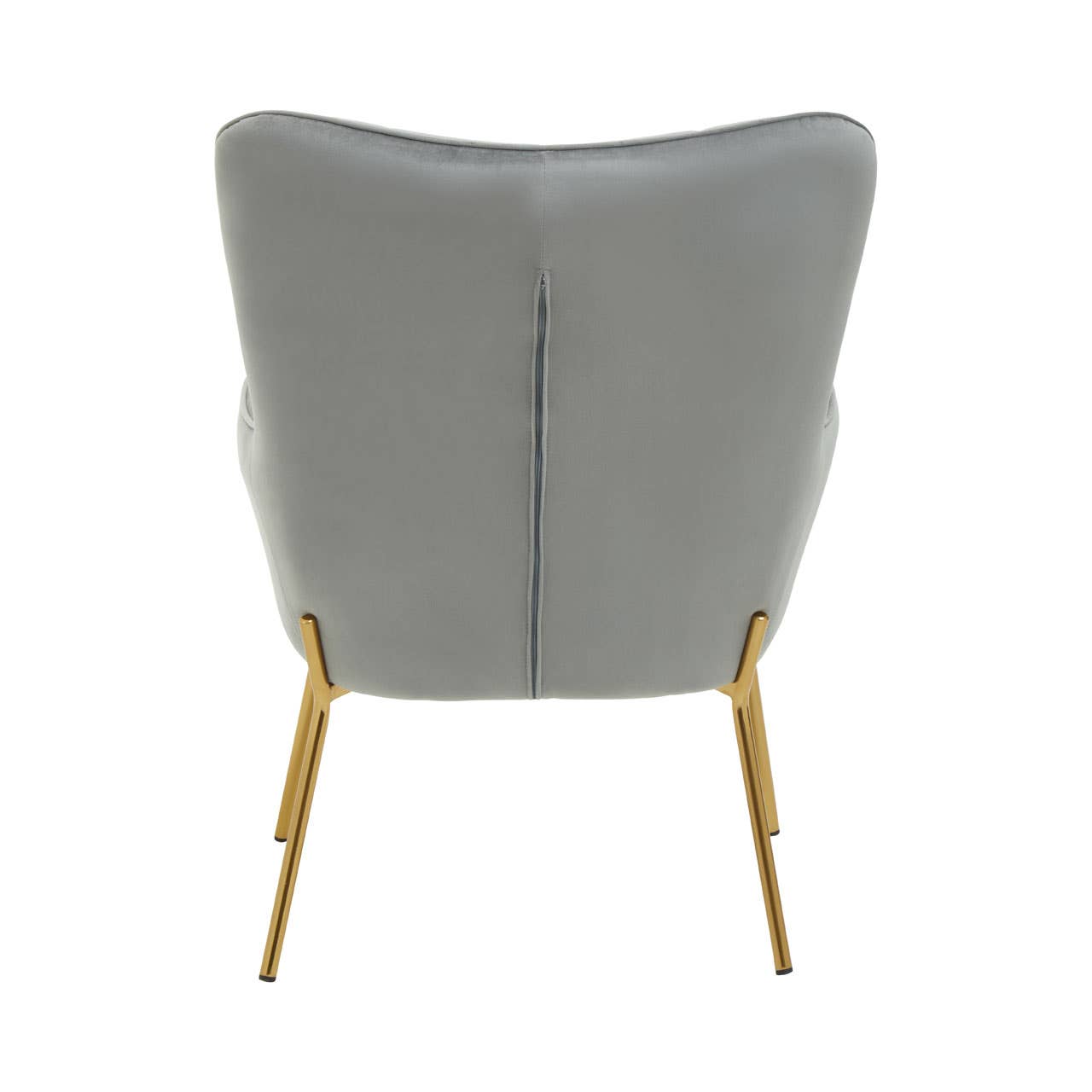 Luxe Grey Velvet Accent Chair