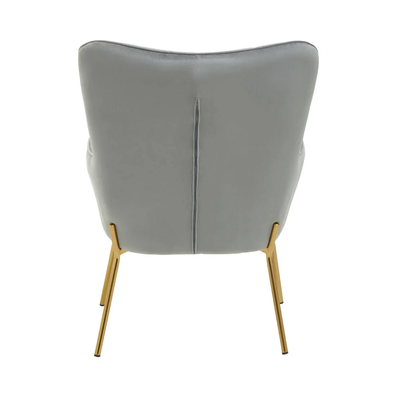 Luxe Grey Velvet Accent Chair