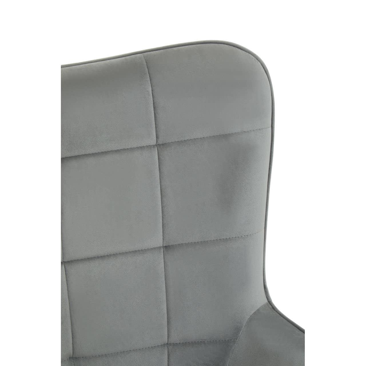 Luxe Grey Velvet Accent Chair