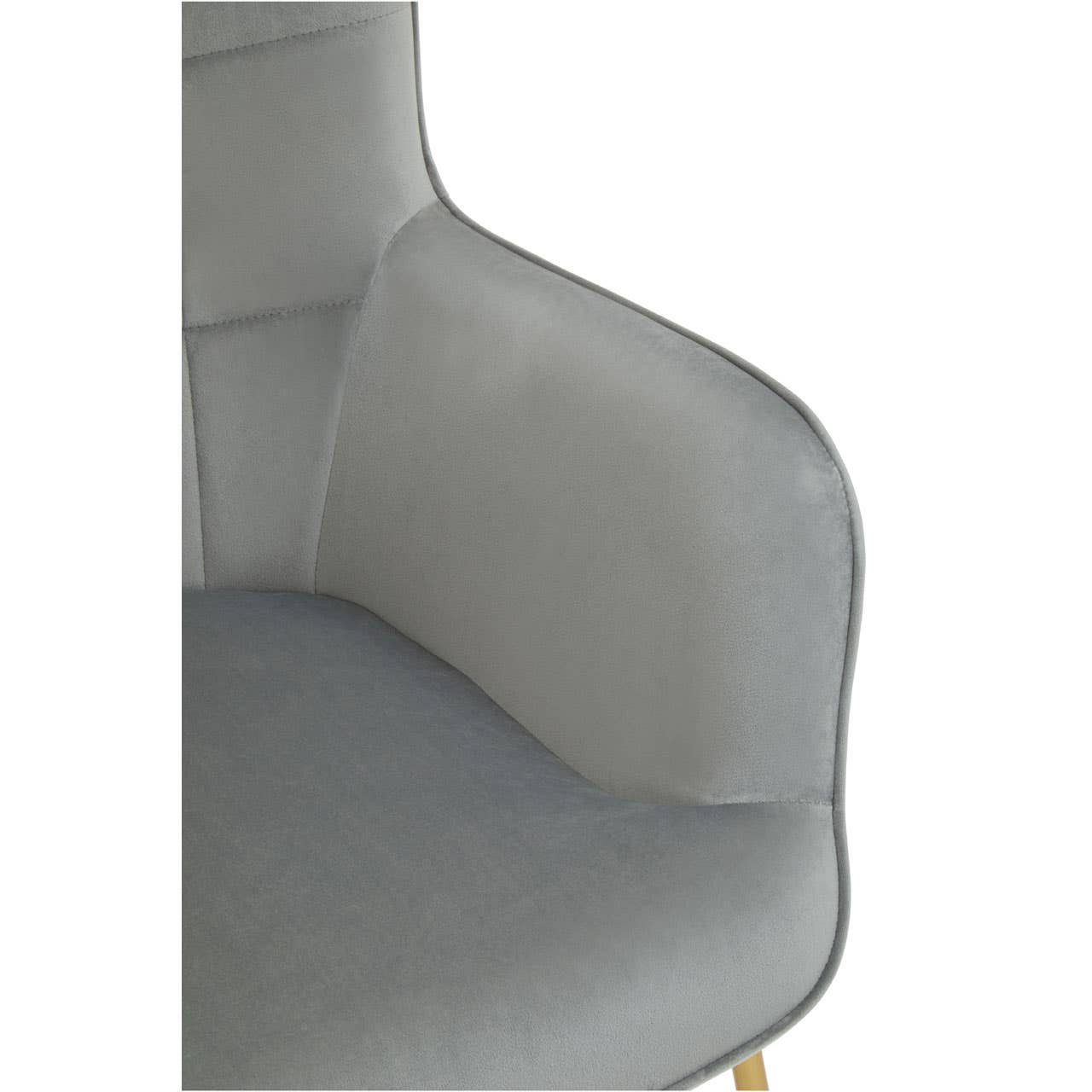 Luxe Grey Velvet Accent Chair
