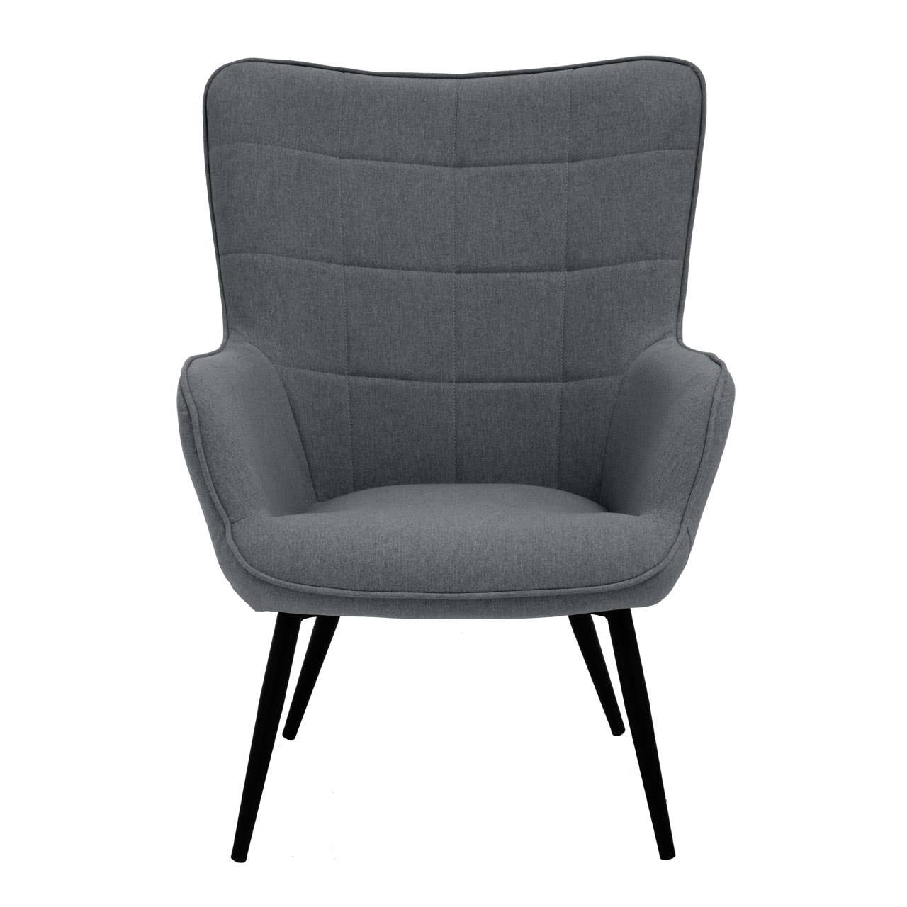 Modern Grey Fabric Accent Chair