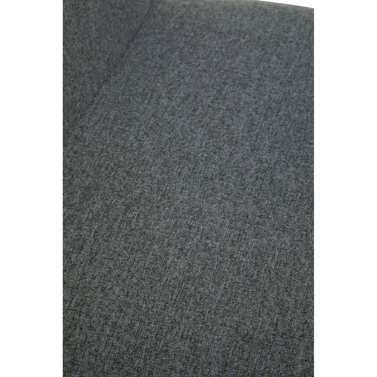 Close up of dark grey fabric sofa seat cushion texture