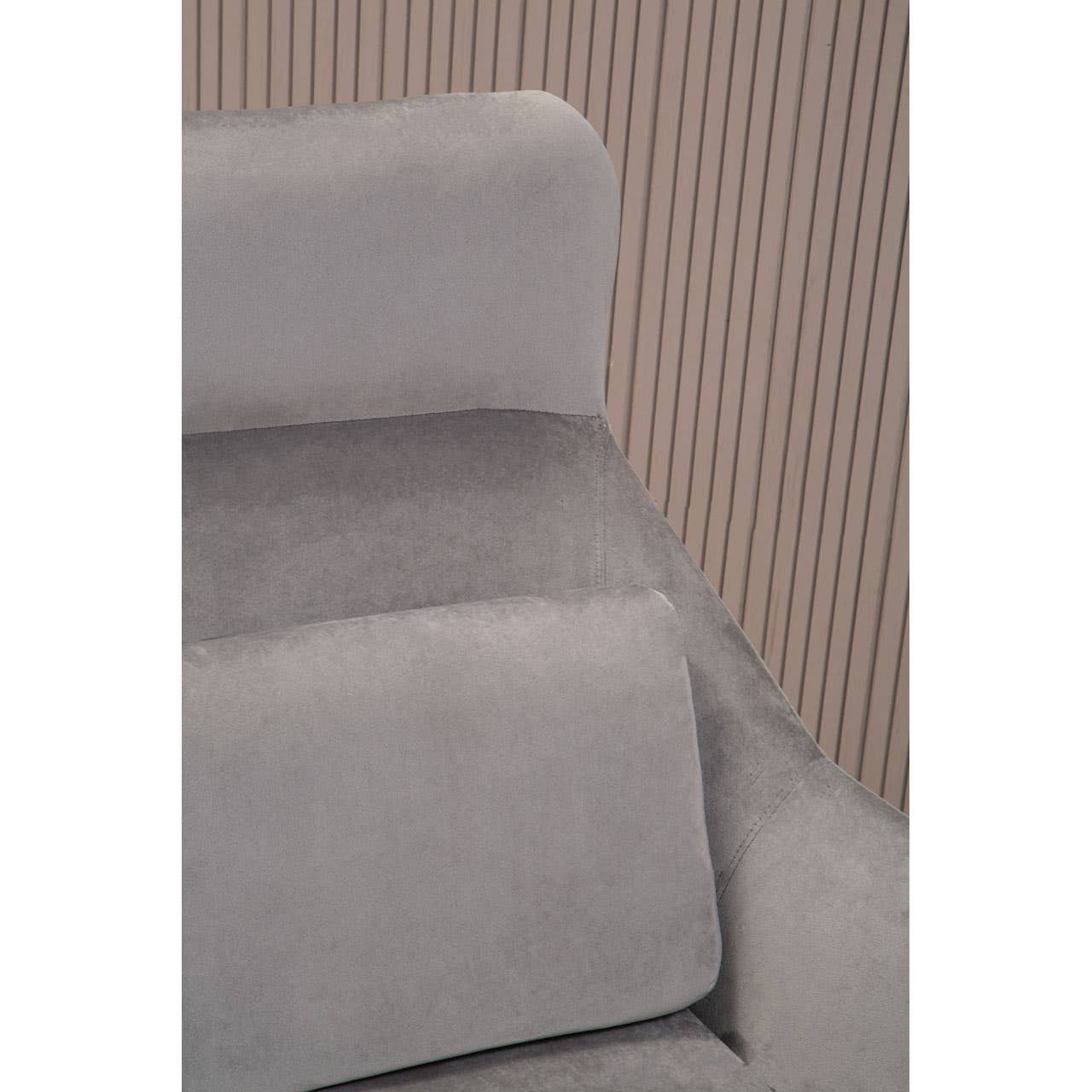 Luxe Grey Velvet Accent Chair