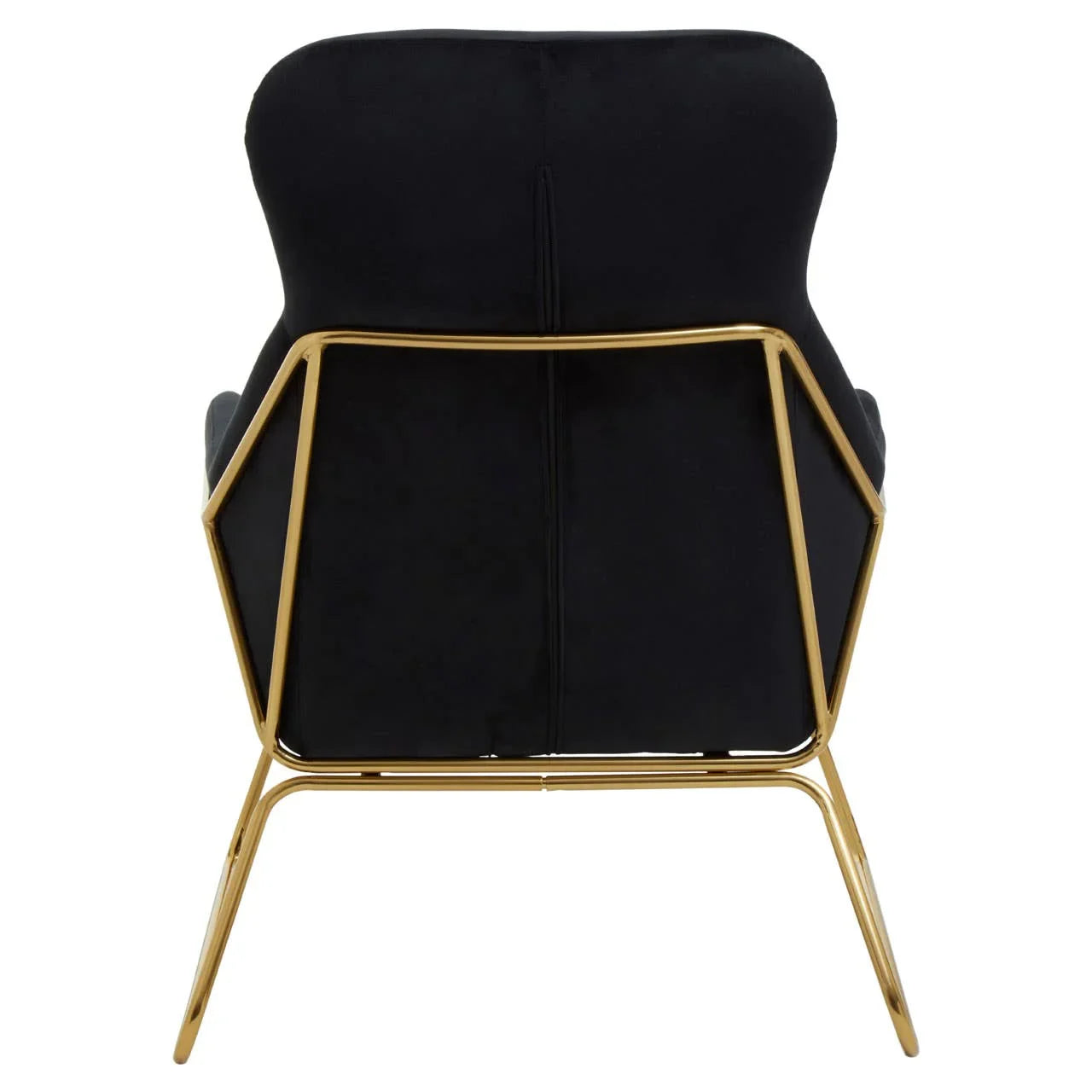 Luxe Black Velvet Lounge Chair