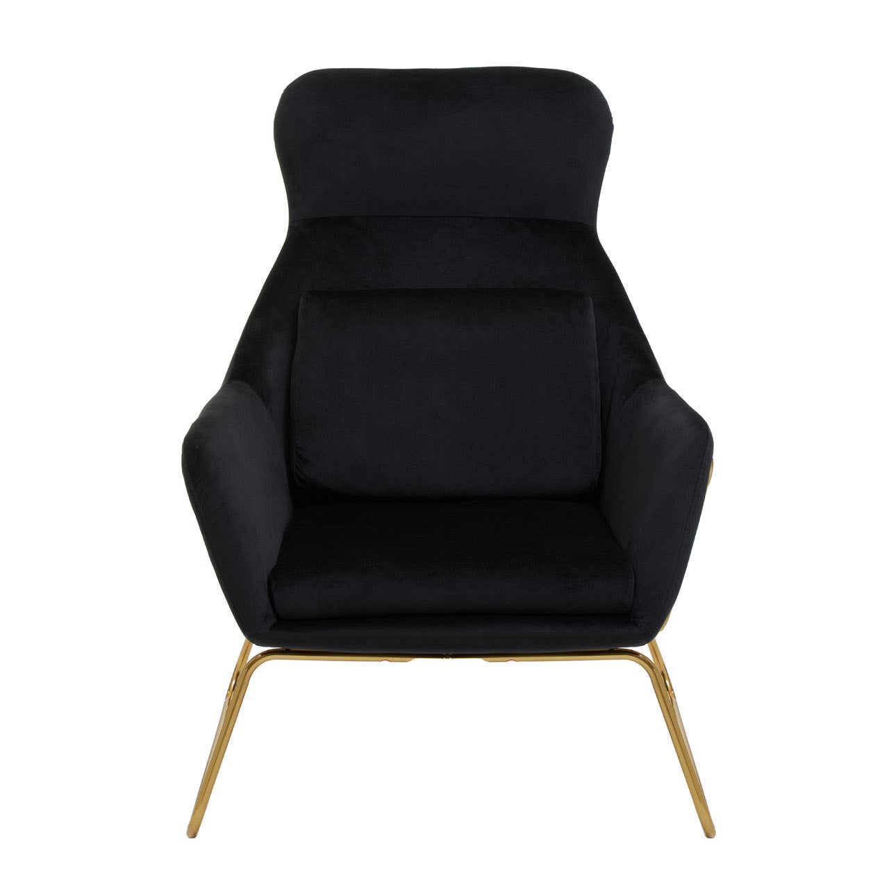 Luxe Black Velvet Lounge Chair