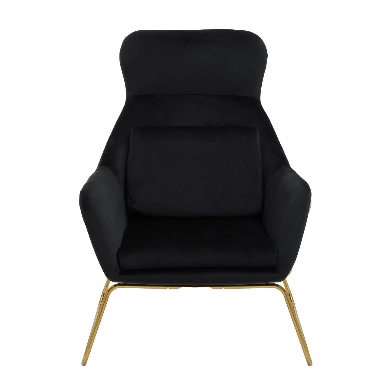 Luxe Black Velvet Lounge Chair