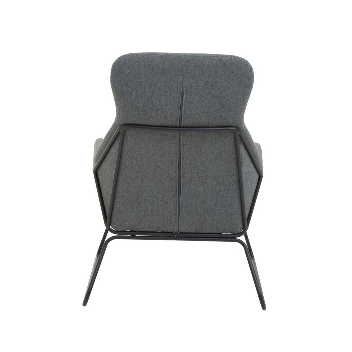 Cozy Grey Fabric Accent Chair