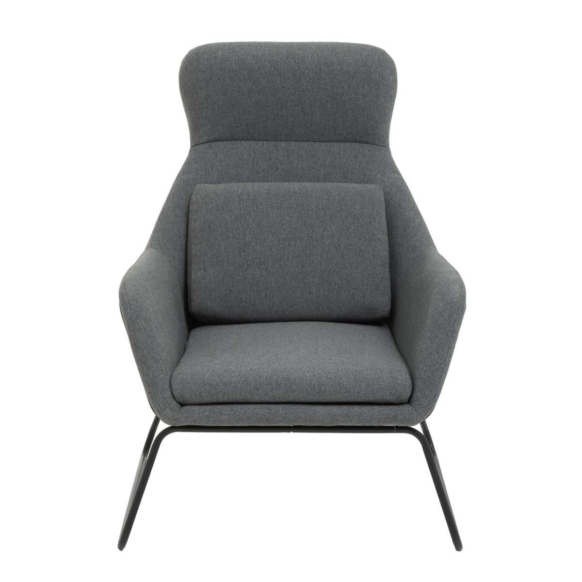 Cozy Grey Fabric Accent Chair