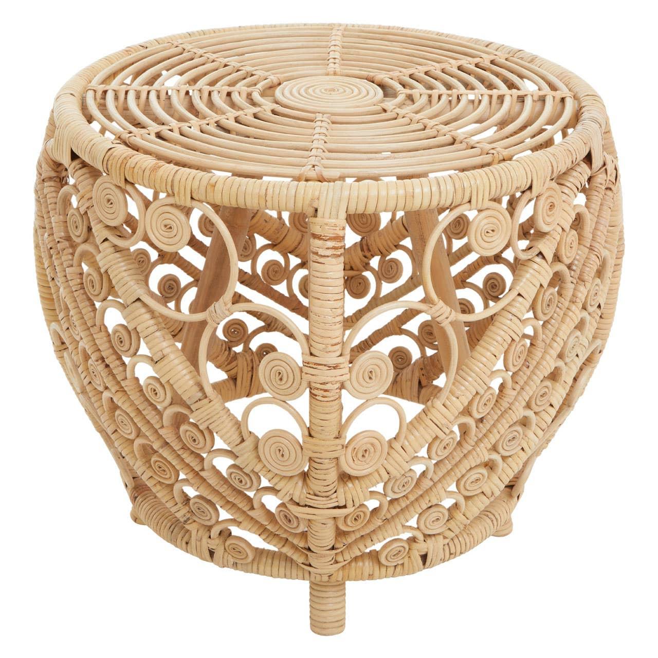 Rattan Swirl Table