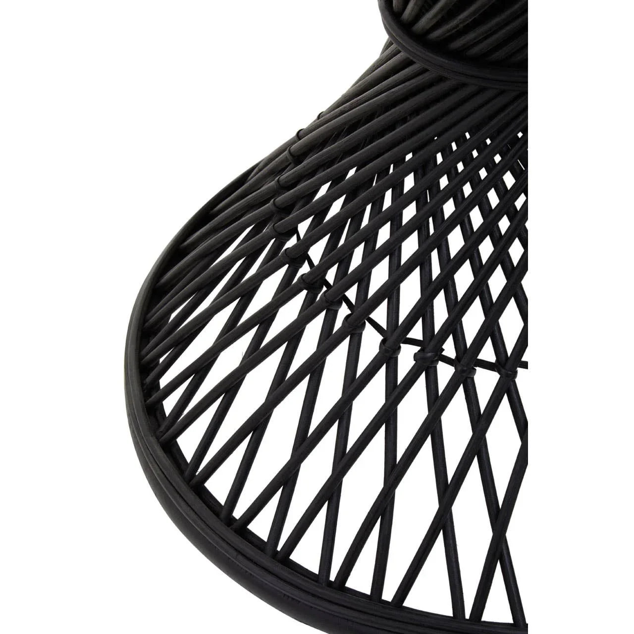 Twisted Rattan Black Table
