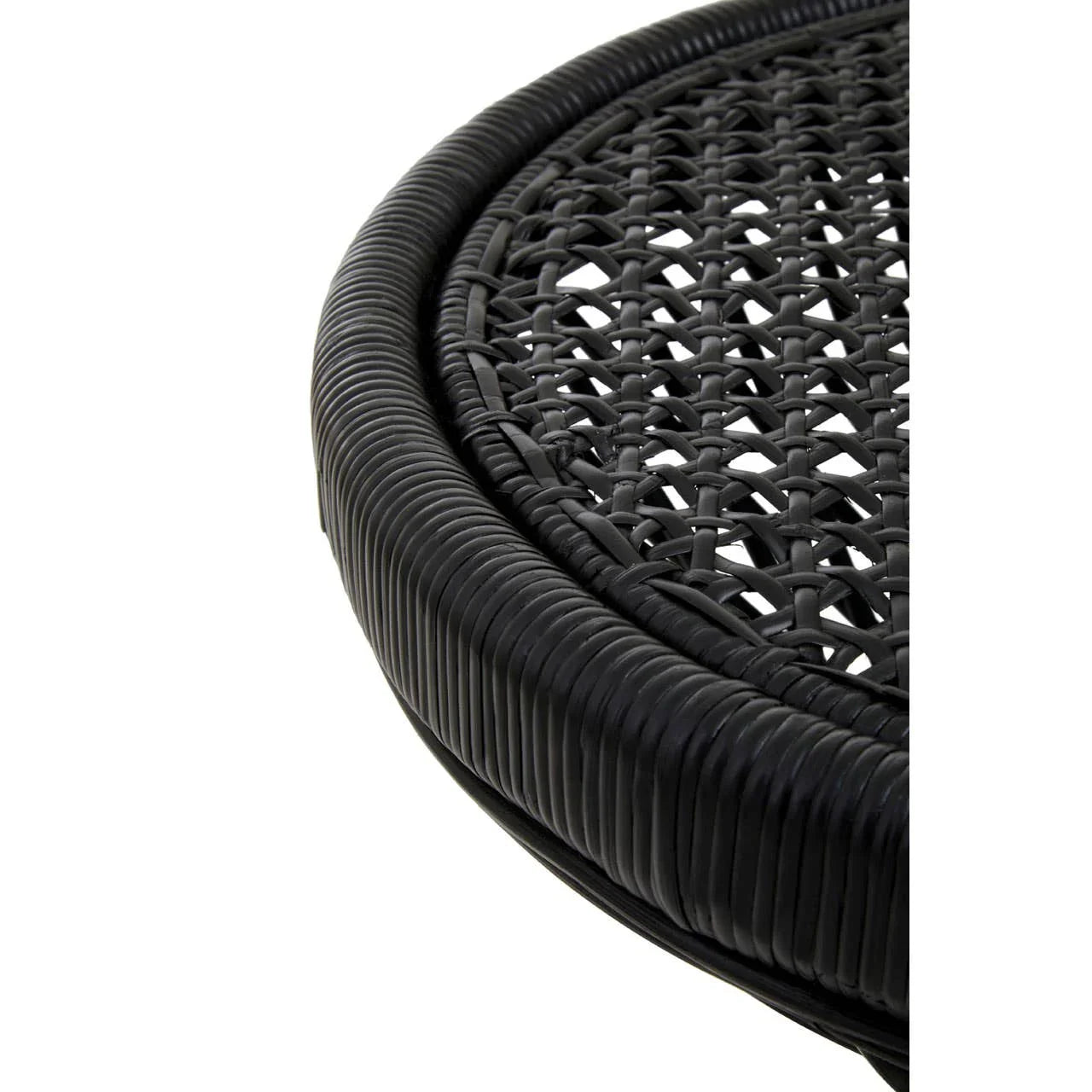 Twisted Rattan Black Table