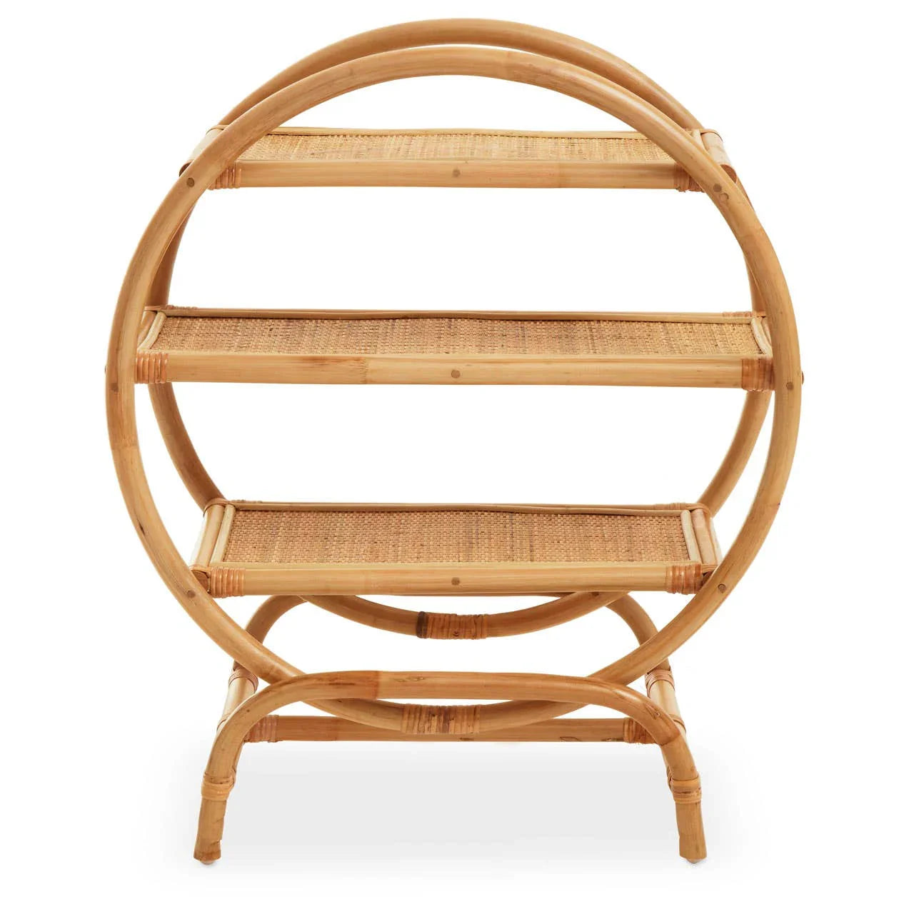 Natural Rattan Circular Shelf