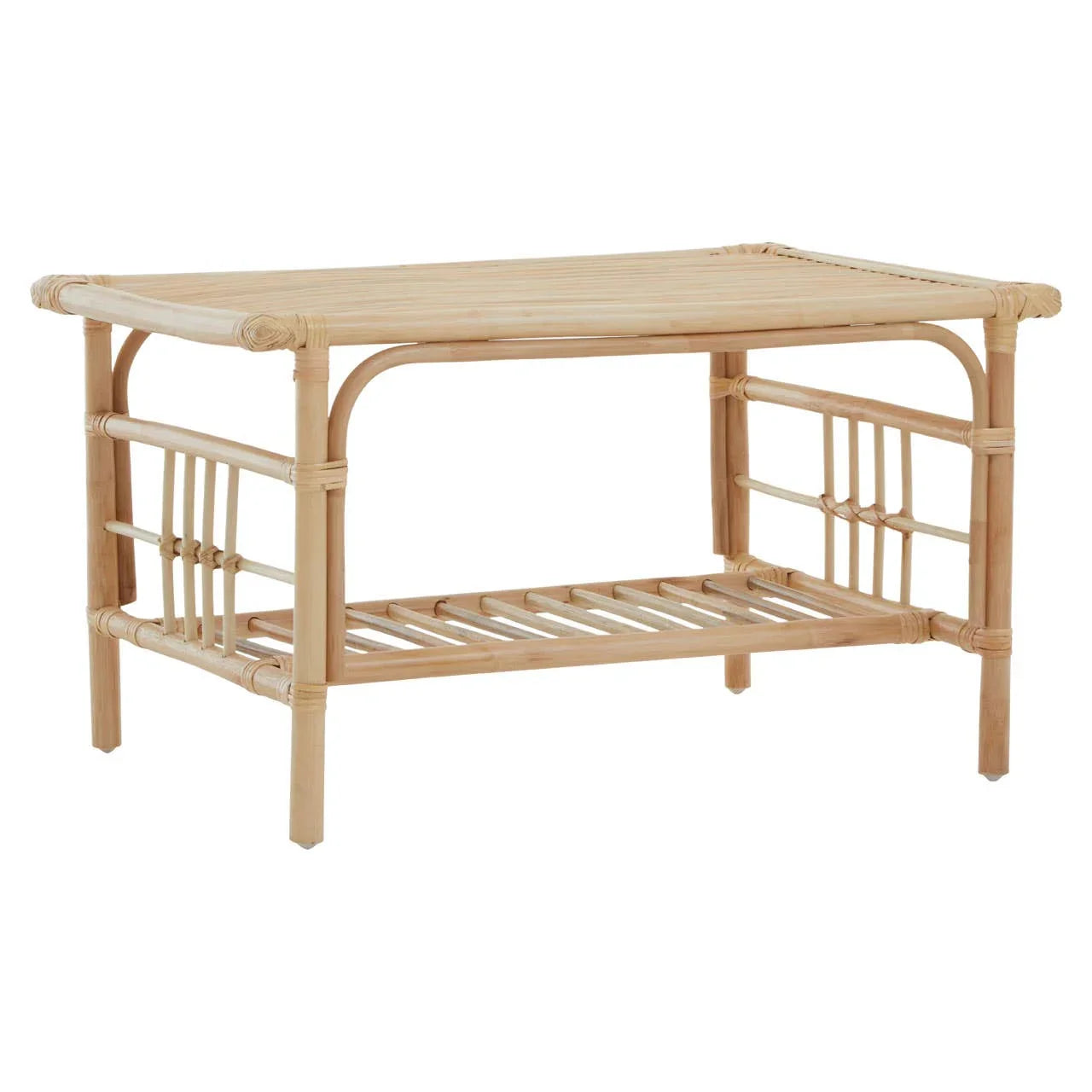 Rattan Coffee Table with Shelf