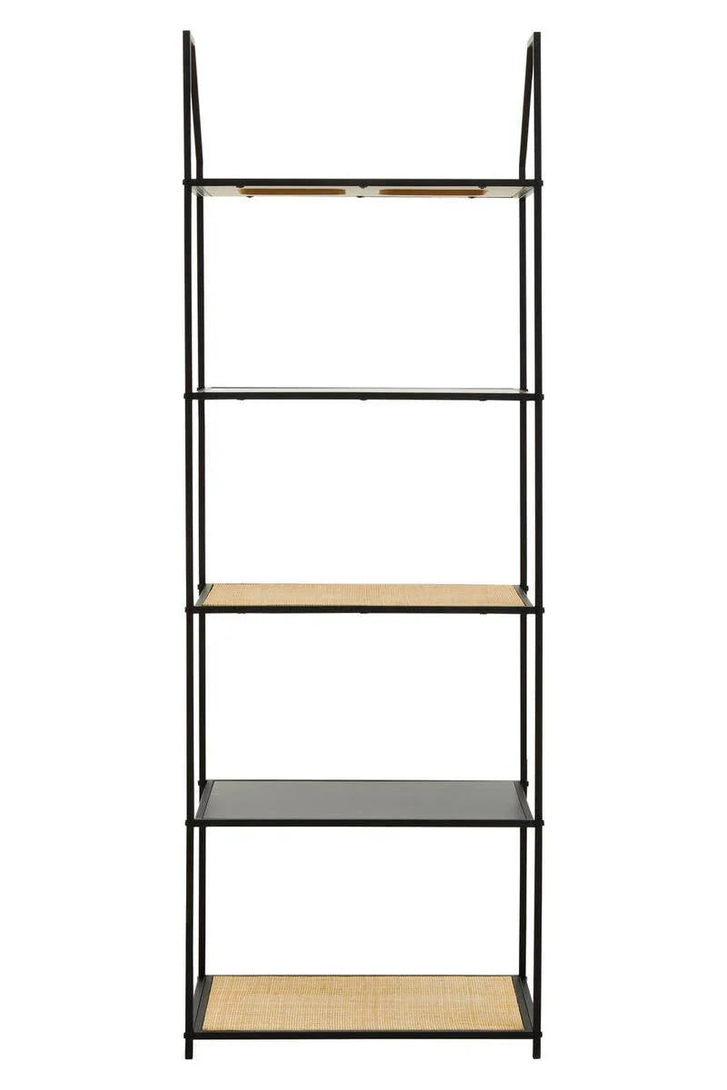 Rattan Tiered Metal Shelf