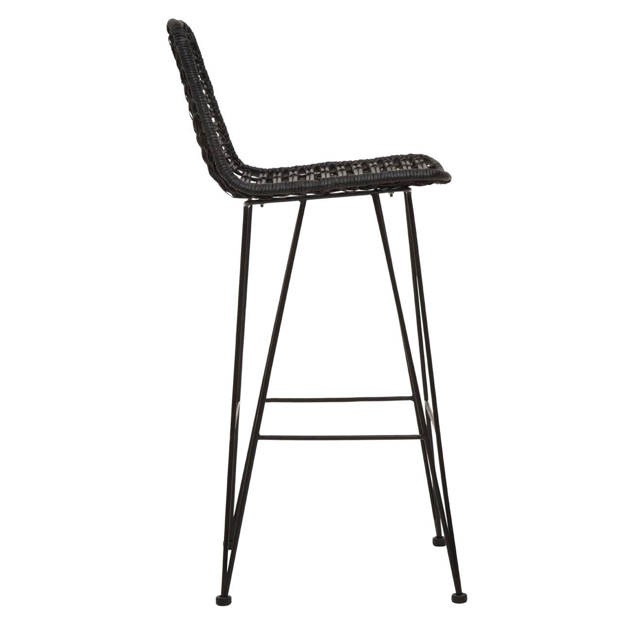 Sleek Rattan Bar Chair