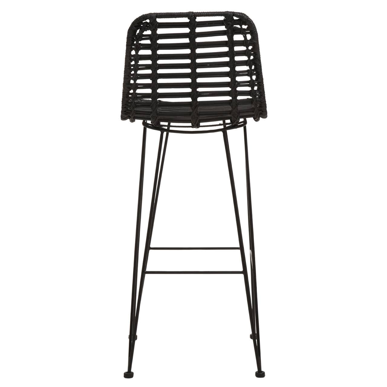 Sleek Rattan Bar Chair