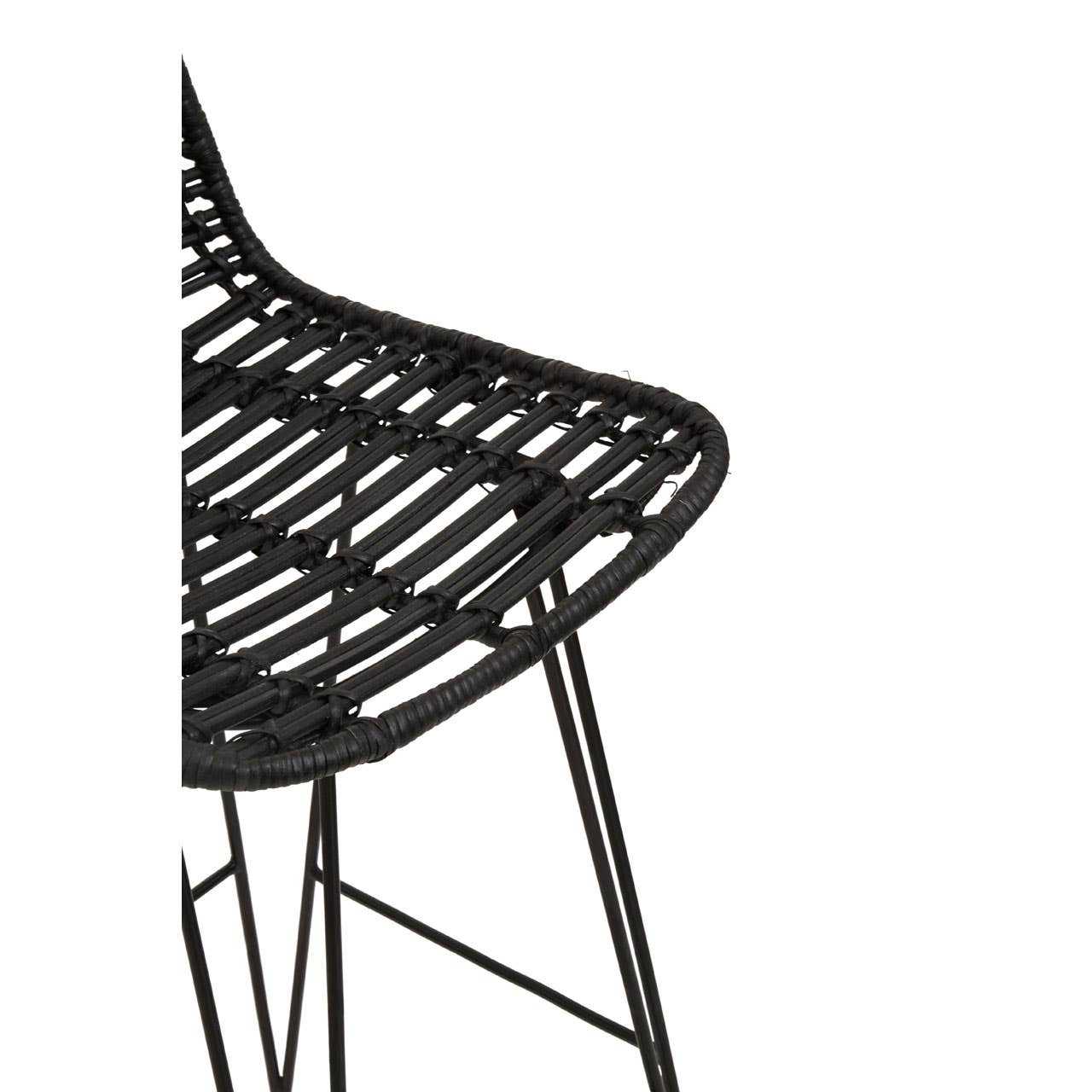 Sleek Rattan Bar Chair