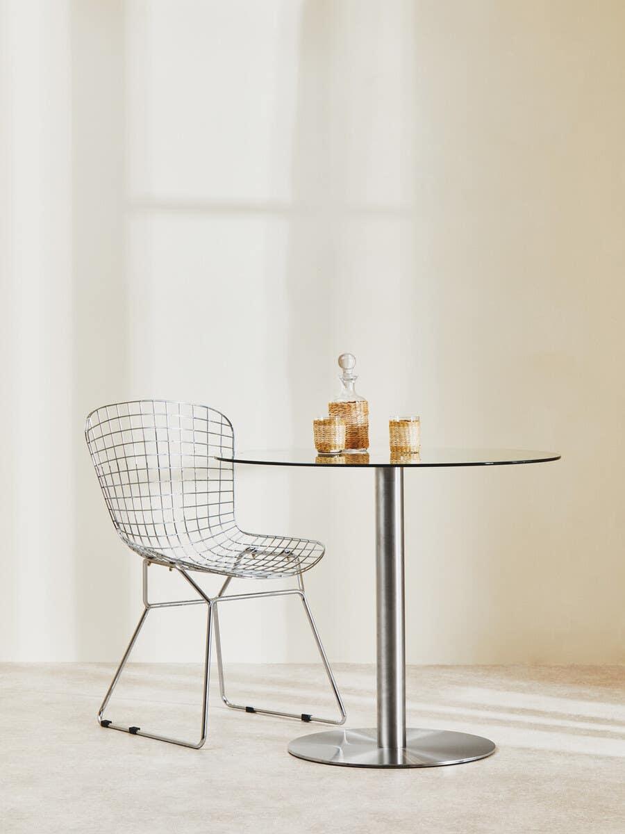 Silver Glass Dining Table