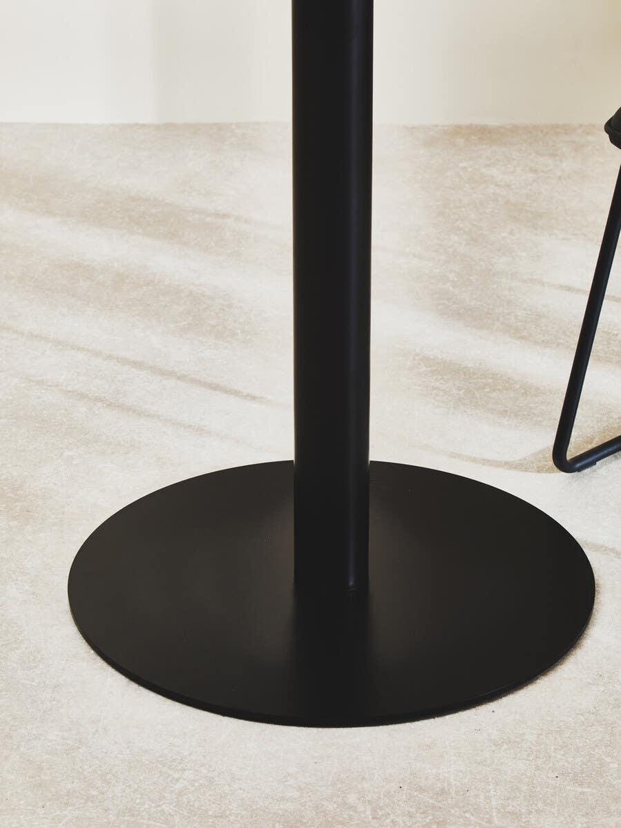 Sleek Black Glass Dining Table