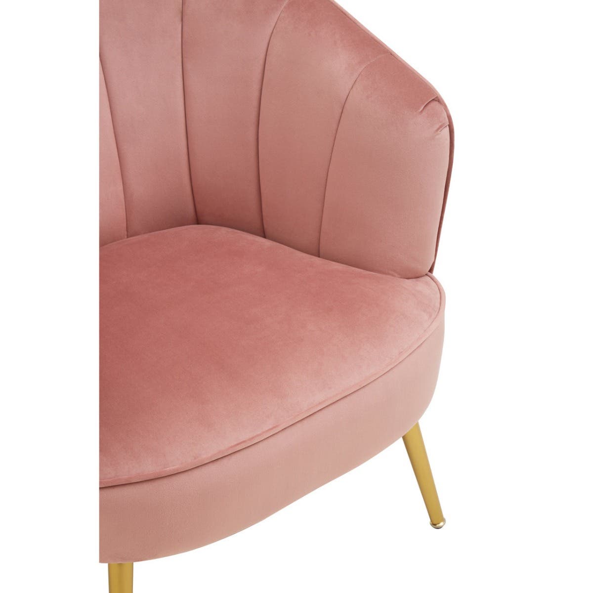 Luxe Pink Velvet Accent Chair